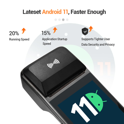Android 11 H8 payent le lecteur de cartes de NFC de machine de position de terminal Pos Terminal
